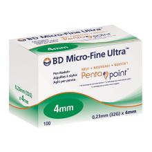 سوزن قلم انسولین بی دی مدل Micro-Fine سایز 4 میلی‌متر 100 عددی